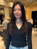 ソラス 緑地公園店(SOLAS)&nbsp;黒髪ロング/顔周りレイヤー/艶髪/レイヤーカット