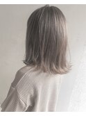 【Marl】ハイライト入りミルクティーベージュカラーのボブ♪