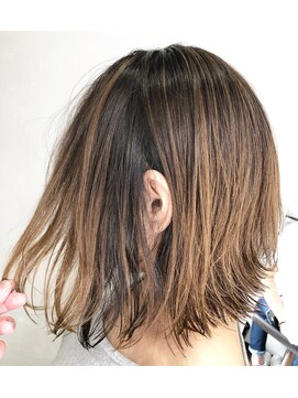 ディーパス(D-PATH) 外国人風バレイヤージュカラーブリーチ無し_会津若松D-PATH