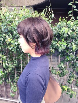 吉祥寺 はるへ インナーカラー × ラベンダーピンク