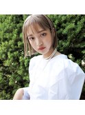 ホワイトベージュミニボブ