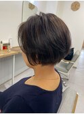ショートボブ/ナチュラルハイライト