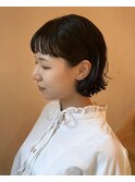 髪質改善20代30代40代大人可愛いスッキリオン眉ワイドバングボブ