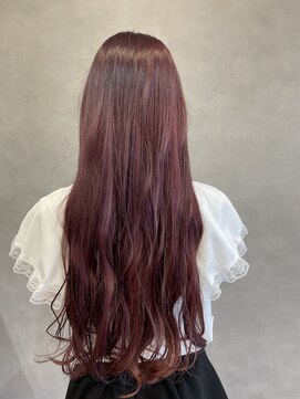 アチーブリス(achieve Liss) ツヤ髪ピンクバイオレット暖色系 ウェーブロング