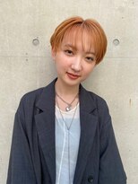 クリーク ノイズ ヘア 大手町店(CLIQUE noise hair)&nbsp;シースルーマッシュ　×  ペールオレンジ