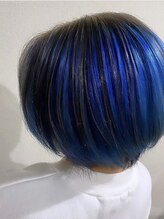 ドアヘアプラス(DooR hair+) アンブレラカラー×ブルー＆ダークグレー