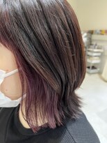アメイジングヘアー 美沢店(AMAZING HAIR) イヤリングカラー/パープル/艶カラー/ミディアムレイヤー