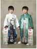 七五三男の子(5歳）　着付け＋ヘアセットサービス￥8800