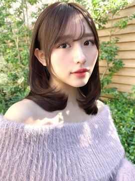 ミラリー トウキョウ(Mirareee Tokyo) 20代30代40代◎前髪パーマ韓国風巻きくすみベージュお団子ヘア