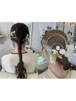 特別な日はhair make blancheにお任せ＊人気のあみおろしスタイルなどなりたいイメージをかたちにします♪
