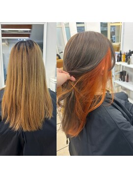 グラスペディア(graspedia) オレンジインナーカラー【広島派手髪】