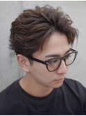 仙台ニュアンスパーマセンターパートフェザーパーマ毛流れパーマ