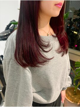 ビビディ バビディ ブー 河原町三条店(Bibbidi.bobbidi.boo) ブリーチ無しダブルカラー/レッドブラウン/レイヤーカット