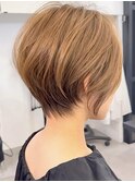 静岡ショートカット白髪染め切りっぱなしボブ大人ショートボブ