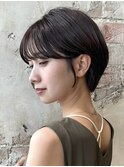 “岩田莉奈”地毛風縮毛矯正美髪髪質改善ショートボブ　新宿
