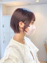 フラム 渋谷(flamme)&nbsp;◯ショートボブ×ピンクベージュ