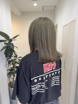 カノンヘアー(Kanon hair) オリーブベージュ ブリーチカラー 透明感カラー