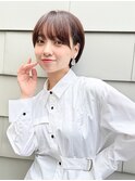 ショート/オリーブグレー/グランマッシュ/小顔/前髪/顔周り/立川