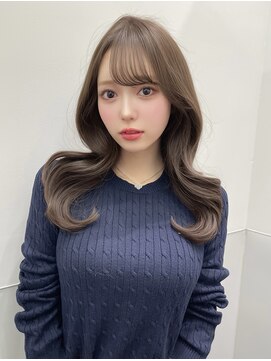 韓国くびれヘアオリーブベージュ