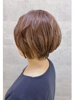 コワフュールトーリ フジグラン店(COIFFURE TORI) くびれ丸みショート×シアーベージュブラウン