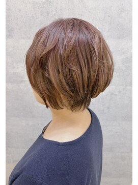 コワフュールトーリ フジグラン店(COIFFURE TORI) くびれ丸みショート×シアーベージュブラウン