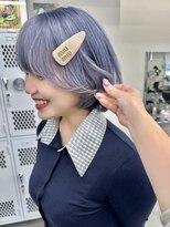 ヒビヲ 天神警固(HIBIO) 顔周りレイヤーカットダブルカラーケアブリーチレイヤーボブ