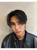 センターパートウルフショートネープ襟足あり