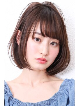 モニカ 西宮北口(Monica) 大人かわいい伸ばしかけグレージュナチュラルボブ