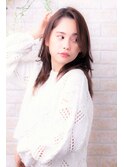 ココアベージュとオリーブグレーの黒髪小顔クラゲヘアー