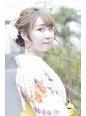 ゆるふわアレンジ お団子 シニヨンアレンジ 二次会 結婚式