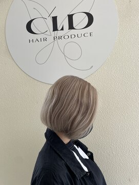 シールドヘアー 沖縄 新都心(C'LD Hair) [C'LD]ハイトーンボブ×ミルクティー