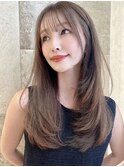 【Lond ambre】伊藤ガク レイヤー/シルキーベージュ/前髪/韓国