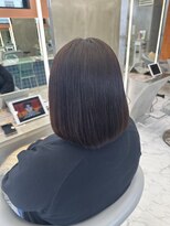 ロンドルーチェ 心斎橋(Lond luce)&nbsp;ダークアッシュ/ミディアムレイヤーカット［髪質改善/縮毛矯正］