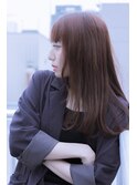 #グレージュ＃セミロング＃ストレート