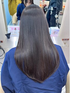ロンドシェリ 仙台(Lond Cheri) 髪質改善 縮毛矯正 ボブルフ 黒髪 ブリーチなし ネビージュ 小顔