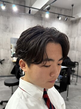 ビカムメンズヘアー 栄店(become men's hair) フェザーパーマ/フェザーショート/スポットパーマ/アップパーマ