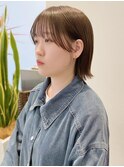 大人ボブカット*顔周りカット*オリーブベージュカラー*白髪染め