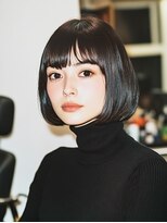 ノーブル 白金台店(Noble by PROGRESS)&nbsp;☆前髪あり耳掛け丸みくびれ大人ショートボブ30代40代50代☆