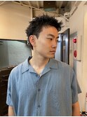 MEN’S HAIR/ブルーブラック/フェザーパーマ/心斎橋