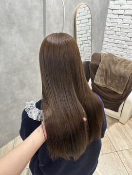 ベル(belle) ブリーチなしダブルカラーで作るヘーゼルベージュ♪