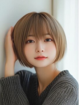 カグヤ(Kaguya) ショートボブ×明るめベージュ