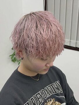 シーバイスリー 綱島(C×3) ペールピンク×ツイストスパイラルパーマ