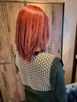 ナフィ バイ エイム 町田店(Nafie by eim)&nbsp;大人可愛い/垢抜けヘア/モテ髪/サーモンピンク/顔まわりレイヤー