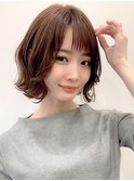 小顔ショートボブ/顔周りレイヤーくびれボブ/韓国ヘア/北柏