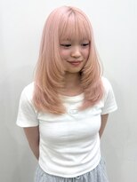 ロックス バイ マグ 松本(rocks BY MAG) ブリーチハイトーンホワイトピンク韓国風レイヤーカット透明感