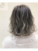 バレイヤージュ☆ハイライト☆外国人風デザインカラー☆アッシュ