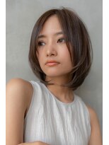 ハバナ 天神(HAVANA)&nbsp;ハイライトマロンベージュ×切りっぱなしくびれミディアムボブ