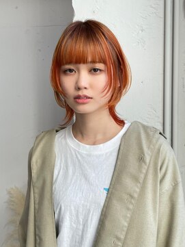 アルテペロ(arte pelo) 【artepelo】ウルフカット/オレンジカラー