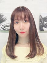 ドライブアンドビジョン 池袋(Drive&Vision)&nbsp;レッドブラウン×フルバング×似合わせカット[池袋/髪質改善]