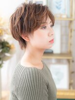 カバーヘア ブリス 戸田公園西口店(COVER HAIR bliss)&nbsp;アシンメトリーくせ毛風ミニボブマッシュa戸田公園20代30代40代